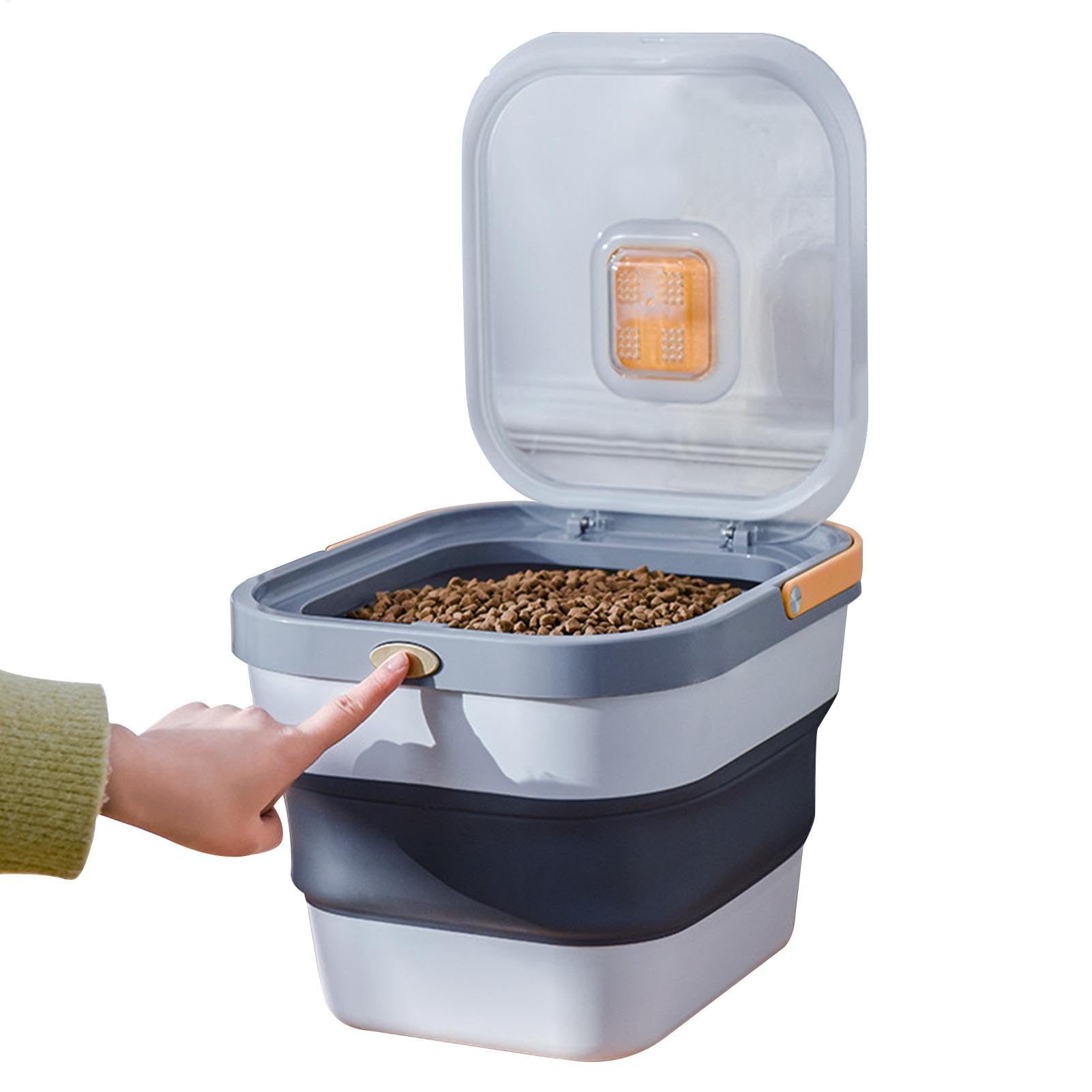 Contenitore ermetico per cibo per animali domestici, per cibo per cani e gatti, contenitore ermetico per alimenti, con coperchio, per snack, cereali, fagioli, riso, pellet