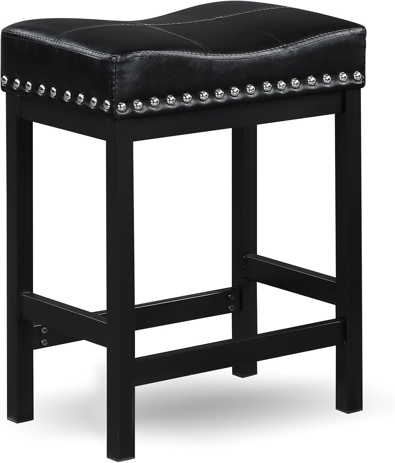 OUllUO Bar Stools, 24" Counter Height Bar stools, PU Leather Bar Stools for Kitchen