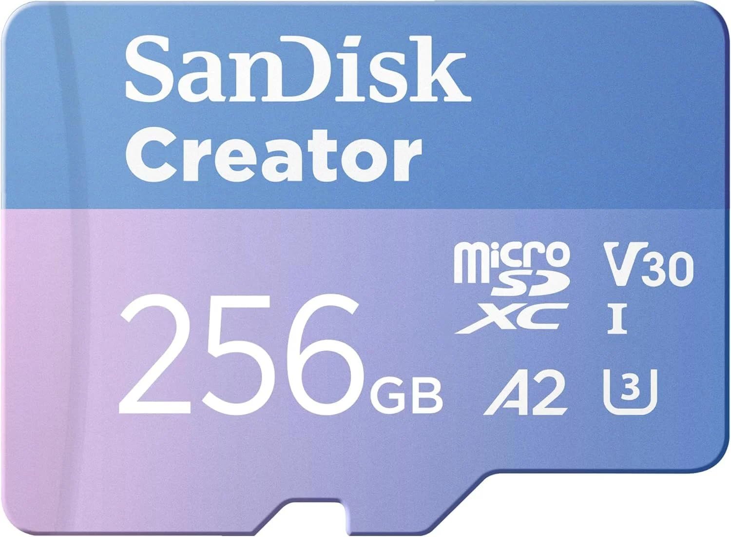 SanDisk Creator microS Card UHS-I with Adapter 256GB Up to 190MB/s Read speeds Up to 130MB/s Write Speed-image-40