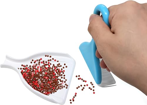 Miniatura 4 de Honbay 2 pinceles de plástico para pintura de diamante con embudo, mini cepillos de limpieza de escritorio para organizador de diamantes o limpieza