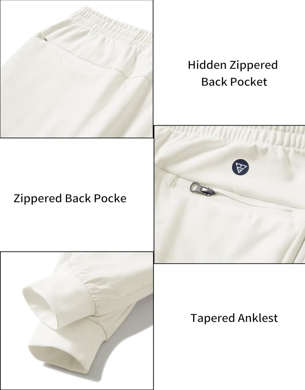 M MAELREG Boys Fleece Sweatpants Stretch Water Resistant Golf Joggers for Boys with Zipper Pockets Athletic Track Pants - Image 5