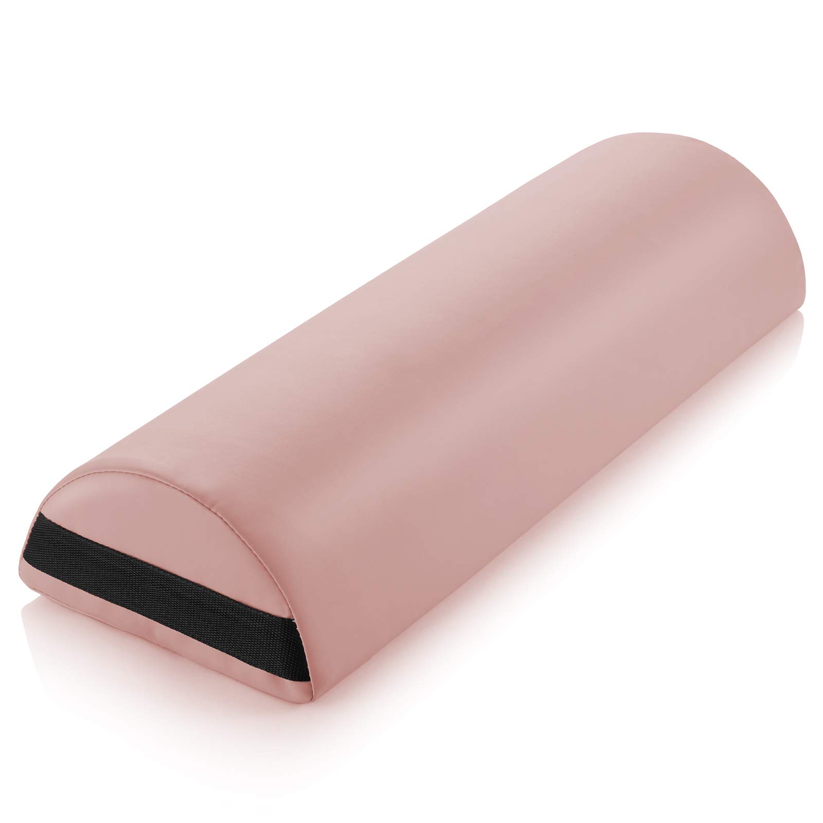 Saloniture Jumbo Half Round Massage Table Bolster Under-Knee Pillow Pad - 26 x 9 x 4.5 Inch - Pink