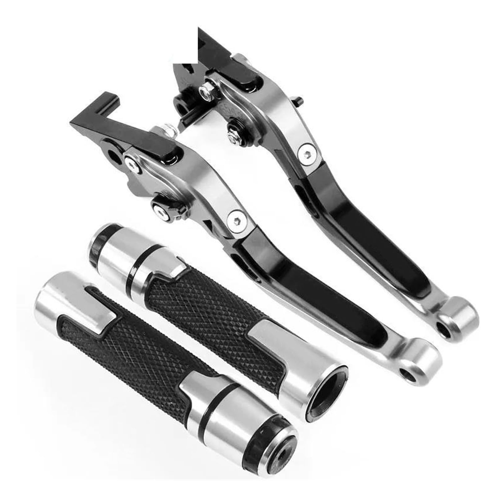 Mamxvkvzeu P Motorbike Brake Clutch Handle Levers For Suzuki Sv650 Sfv650 For Gladius Sv 650 Dl650 For V-Strom Xt 2009-2015 Motorcycle Folding Brake Clutch Levers Handbar End Grips(P)