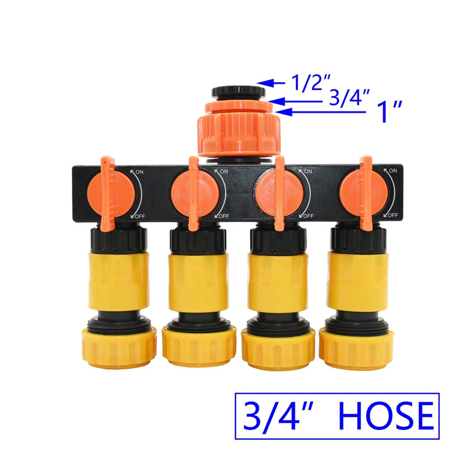 Conector de Montaje Mujer 1/2 "3/4" 1 "Turn 1/2 3/4 Manguera de 4 vías Garden Garden Faucet Manifold 1 6mm 20mm Válvula de irrigación de Cuatro Salidas de derivación (Color : Viola)