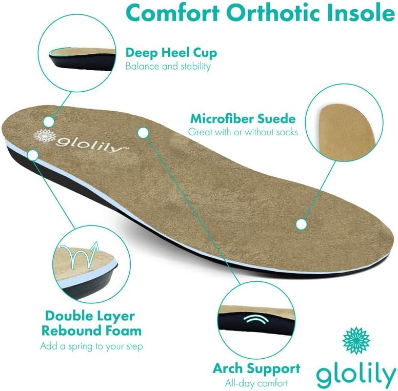 Glolily Elle Perf Women's Comfort Sneakers - Orthotic Lightweight & Flexible Walking Shoes with Arch Support, Comfortable Casual Fashion Shoes for Women - Image 4