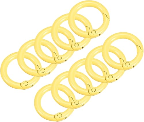 uxcell Anillos redondos de resorte, hebilla de gatillo para bolsos, monederos, llavero