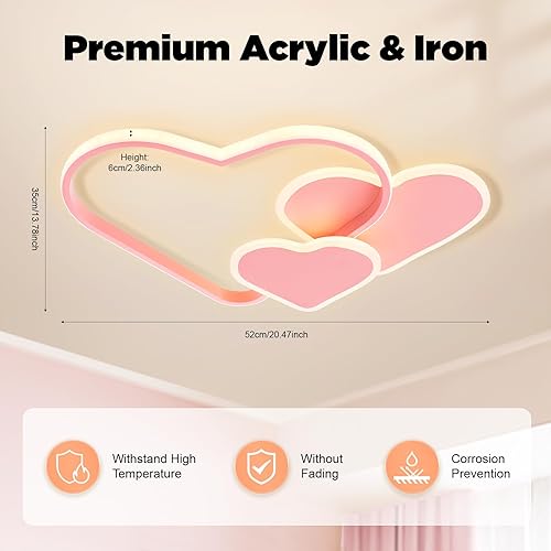 Miniatura 4 de Moderna lámpara de techo de cristal en forma de corazón de acrílico regulable lámpara colgante lámpara lámpara de techo luz de corazón colgante