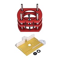 Vista 2 de Elevador de enrutador con placa superior, base de elevación, ranurado para carpintería, biselado, parte superior de mesa, enrutador de precisión