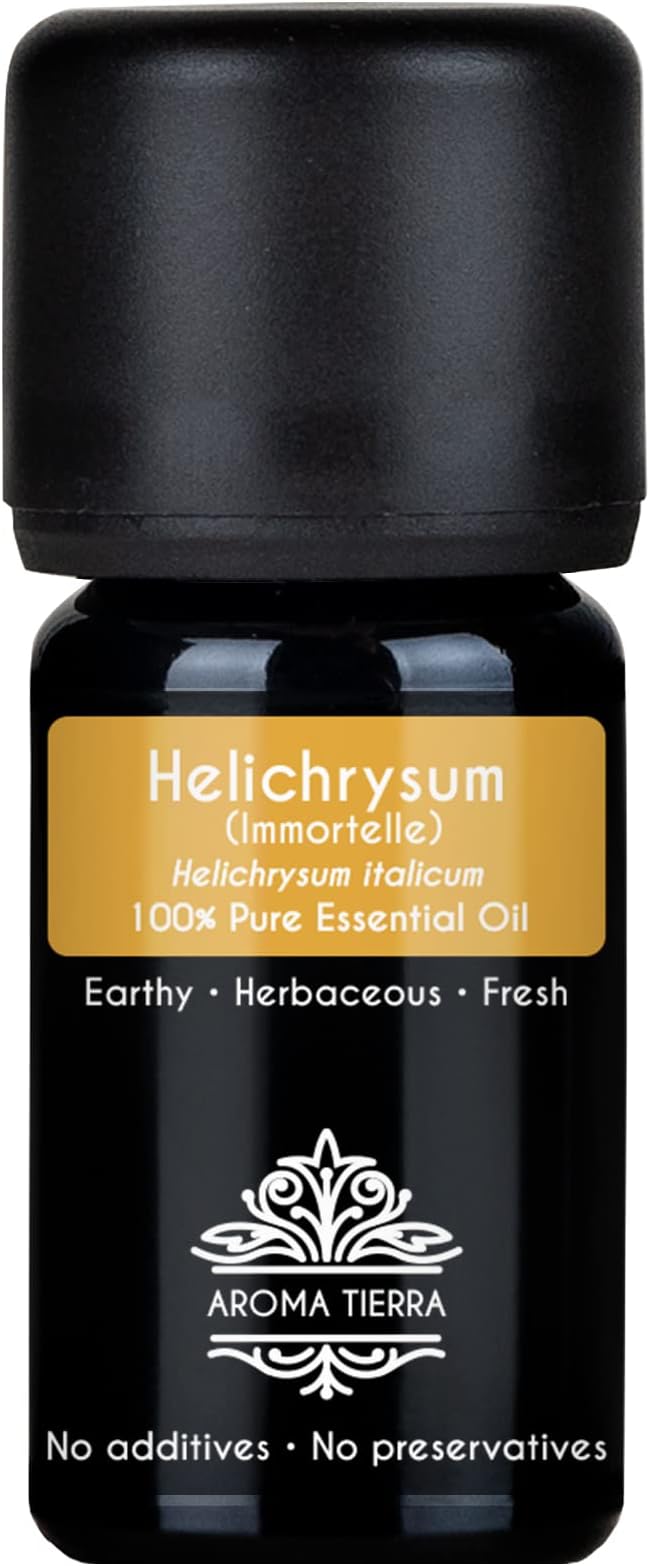 Helichrysum (Immortelle or Everlasting oil) Essential Oil (France) - Aroma Tierra - 100% Pure & Natural - 5ml