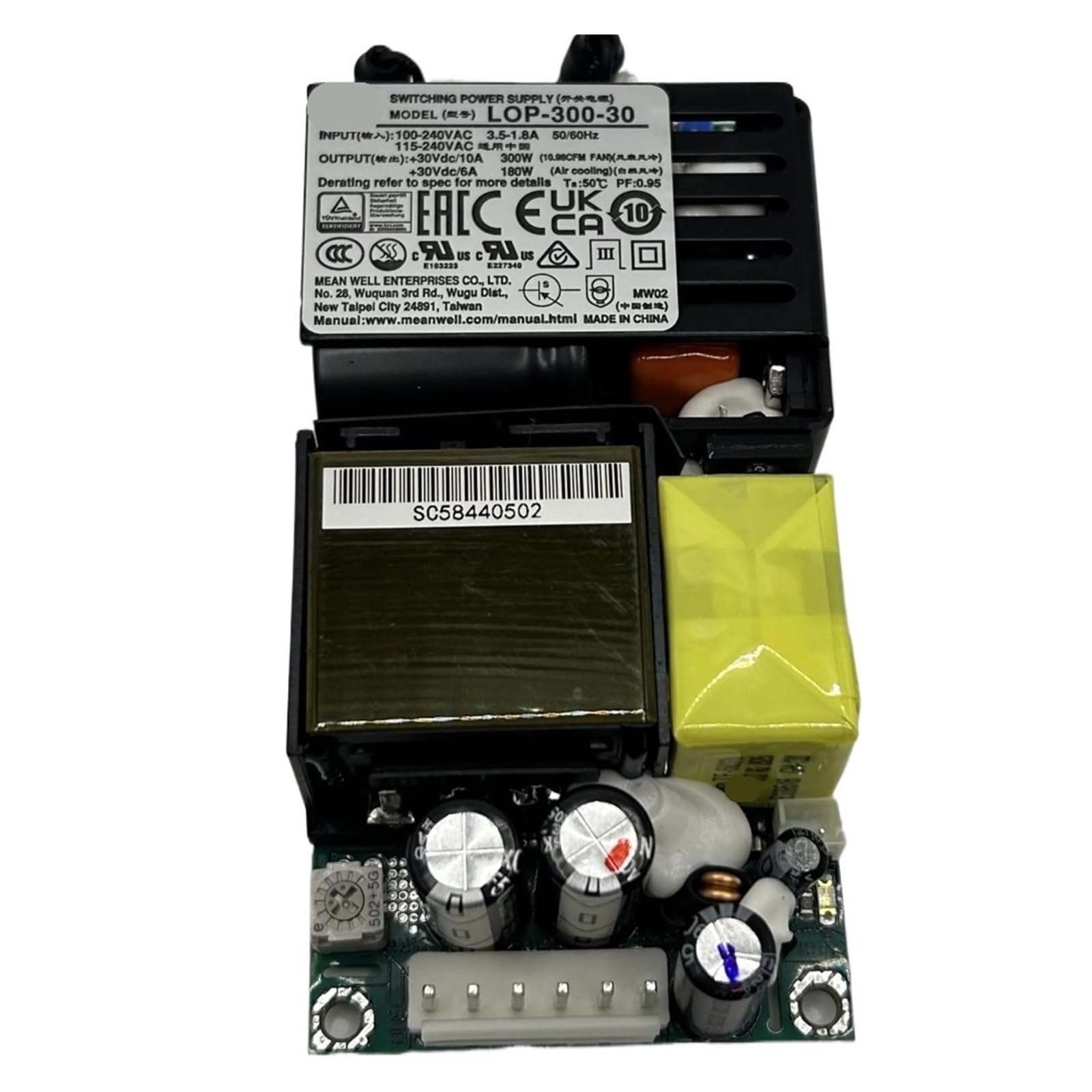 NACODLUL LOP-300 300W 4"×2" Low Profile Open Frame Power Supply LOP-300-12 LOP-300-18 LOP-300-24 LOP-300-27 LOP-300-30 LOP-300-48(LOP-300-18)