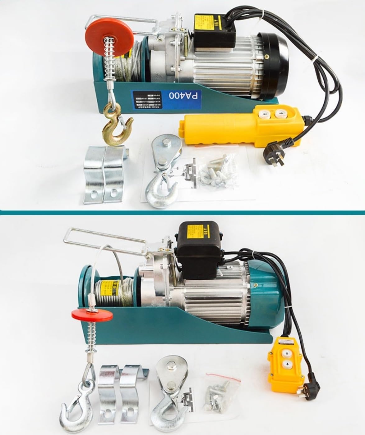 Wciągnik elektryczny 220 V, wciągarka C 750 kg, nośność 1500 kg, wysokość podnoszenia 12 m, idealny do użytku domowego, ciężki podnośnik Equint
