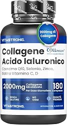 Collagen and Hyaluronic Acid 180 Tablets, 2000mg Hydrolyz…