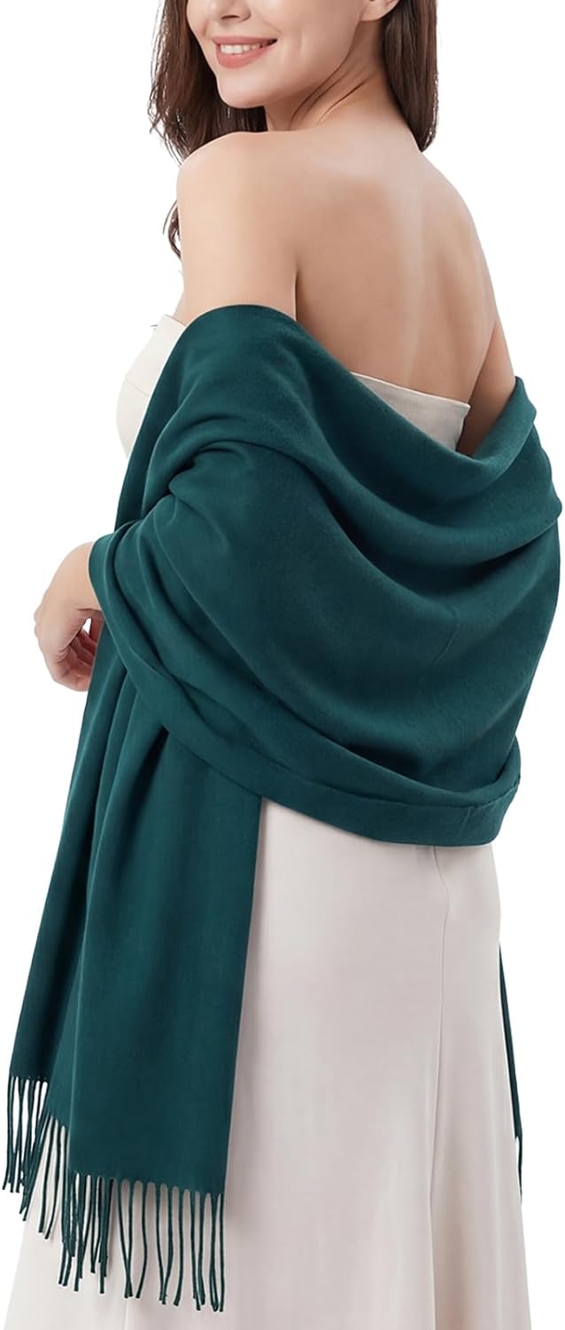 RIIQIICHY Shawl Wraps for Women Winter Scarf for Cold Weather Wedding Pashmina Wrap Warm Scarves Gifts - Image 3