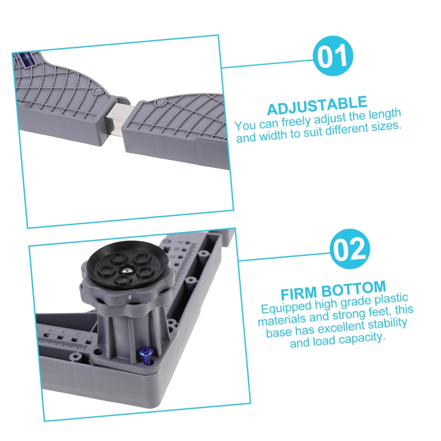 SHINEOFI Base de Lavadora Multifuncional Ruedas Giratorias para Refrigerador y Secadora, Soporte Estable y Antivibración para Electrodomésticos
