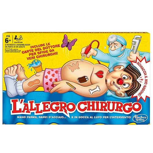 Hasbro Gaming L'Allegro Chirurgo Gioco da Tavolo da Dottore Set