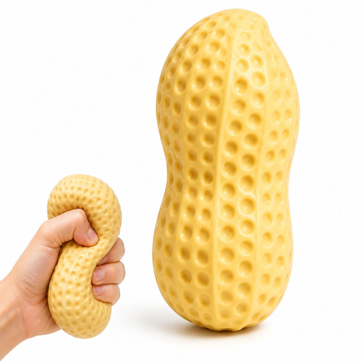 Crunchy Peanut Squishy,Realistic Peanut-Shaped Sensory Squeeze,Soft Fidget Object for Desk Decor,Party Favor Gift for Adults