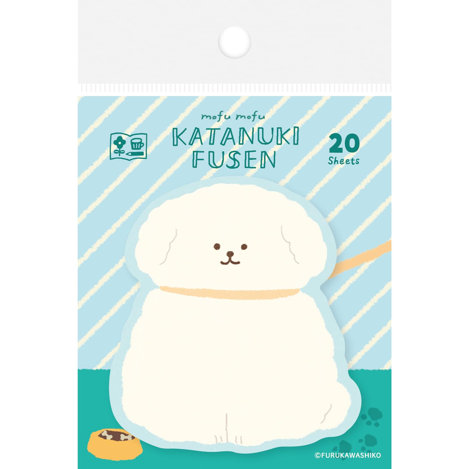 Amazon.co.jp: 古川紙工 付箋 型抜きふせん もふもふわんこ QF203