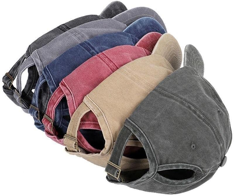 Vista 7 de GEGEEN DOMOG Sombreros de cola de caballo para mujer, gorras de béisbol para mujer, sombrero de camionero, sombreros de moño alto con agujero grande