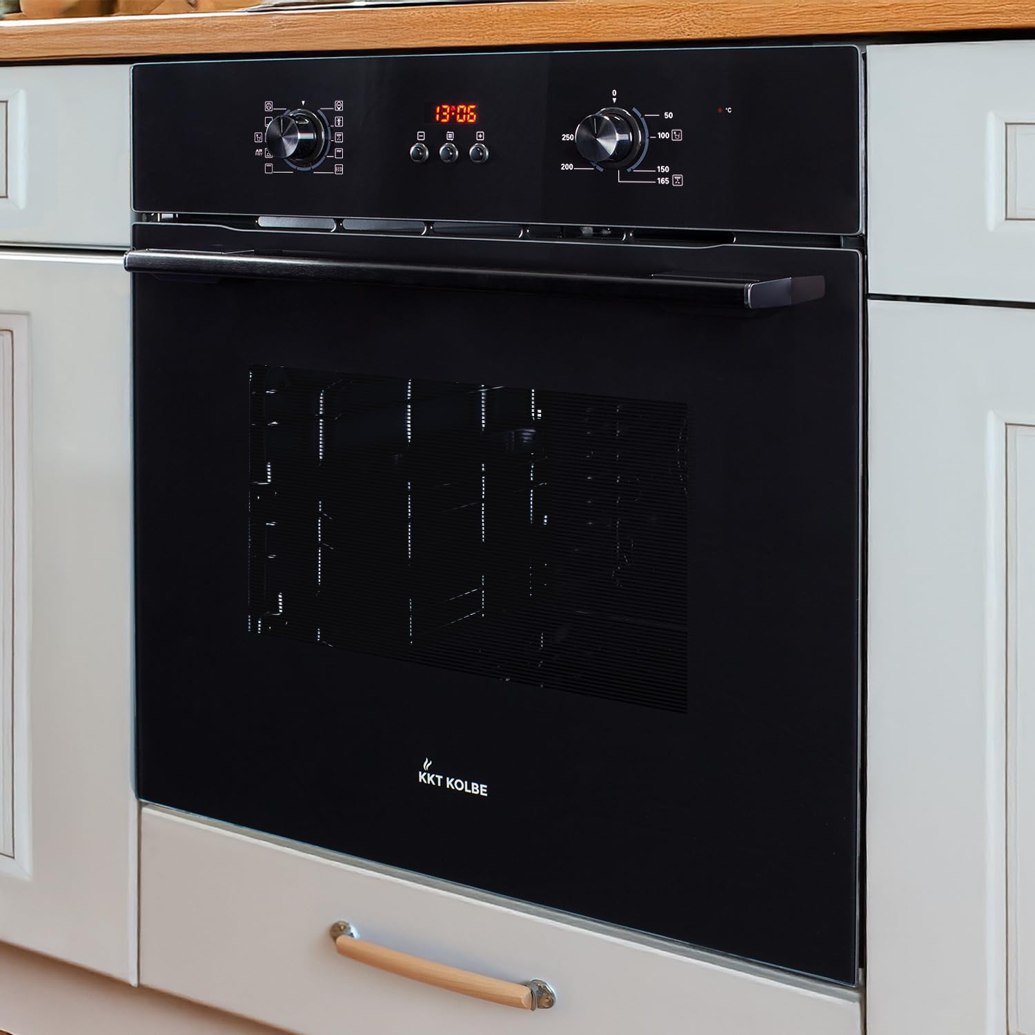 KKT KOLBE AirFryer-Einbaubackofen BO8010FB, 60 cm, 70 L, schwarz | autark, 3 kW, Full-Black-Design, AirFry, Katalyse-Selbstreinigung, Umluft, Heißluft, Teleskopauszüge, Heißluftfritteuse