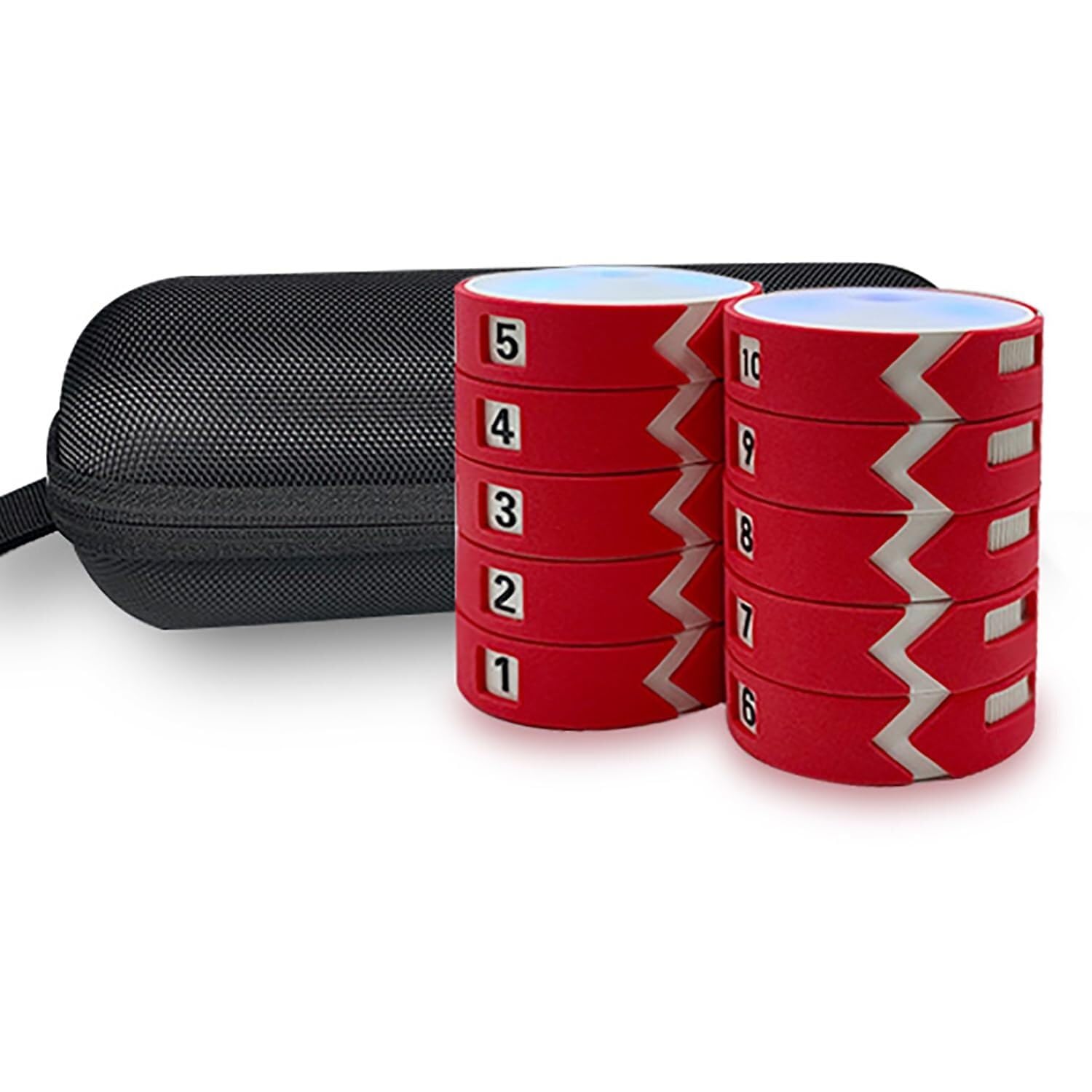 Kit for allenamento con luci for agilità sportiva (4 luci/6 luci/8 luci/10 luci), migliora l'agilità della velocità e il tempo di reazione, 4 modalità con telecomando, for sport e fitness(10 Lights)