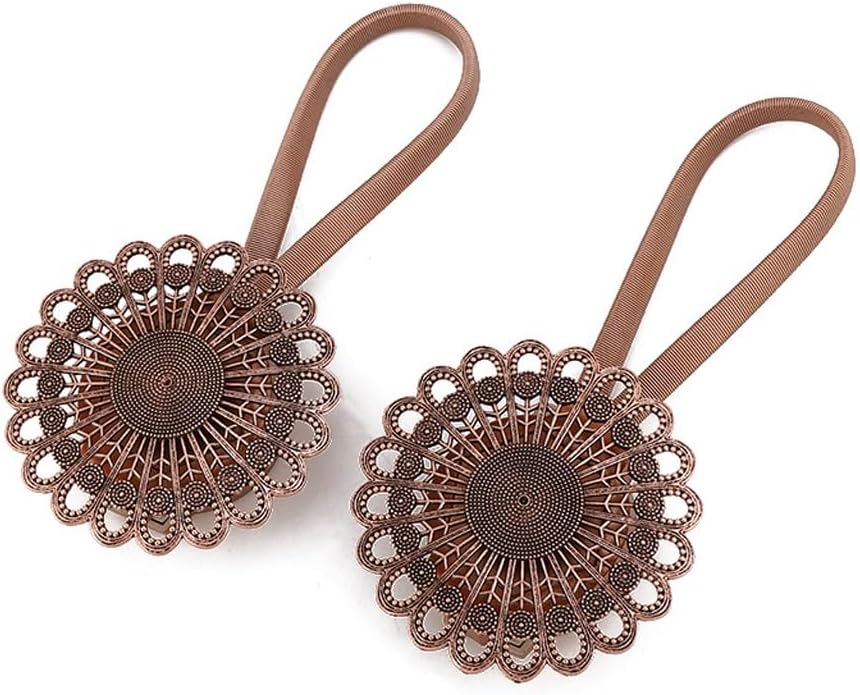 Spring Strap Non-Punching Magnetic Curtain Buckle Decorative Accessories Rope Curtain Clips (Color: D) (A)