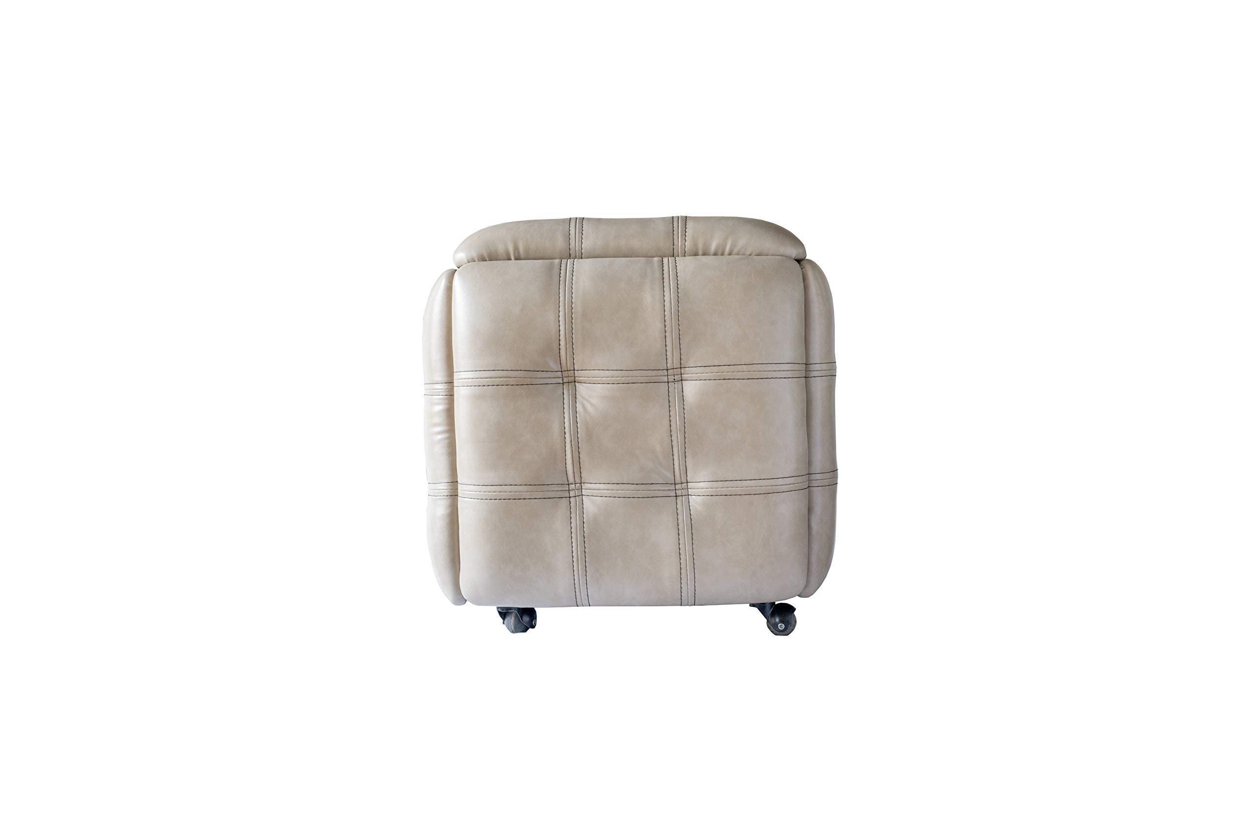 Infinity Technologies 5 in 1 Grey pouffes for Sitting / Leather Ottoman / poufee Seats