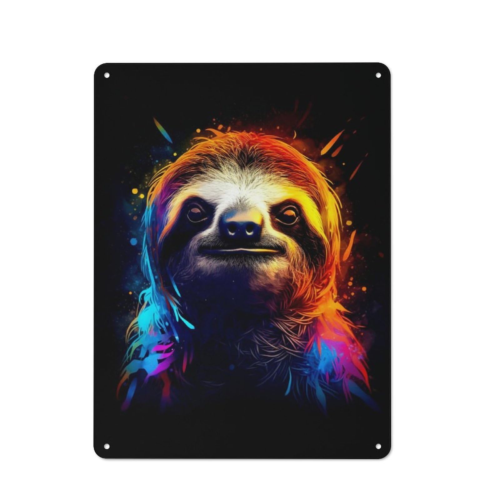 Junmoney Amazing Sloth Garage Style Metal Wall Sign 40X30cm Featuring Garage Wall Decor For Garage, Hobby Room, Office Or Man Cave