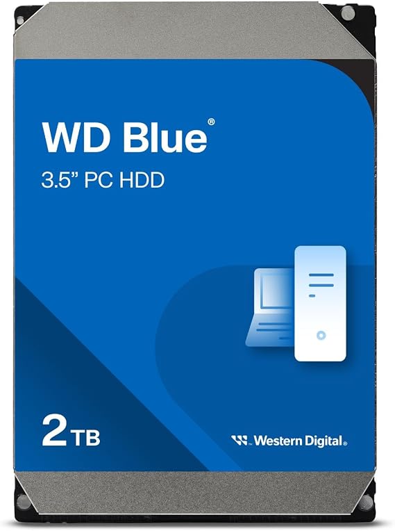 Western Digital 2TB WD Blue PC Internal Hard Drive HDD - 5400RPM SATA 6Gb/s 64MB Cache 3.5 - WD20EARZ