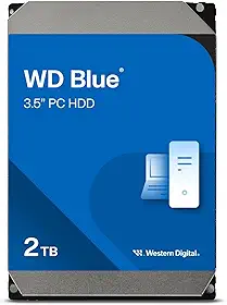 Western Digital Disco rígido interno WD Blue PC de 2 TB - 5400 RPM, SATA 6 Gb/s, cache de 64 MB, 8.9 cm - WD20EARZ
