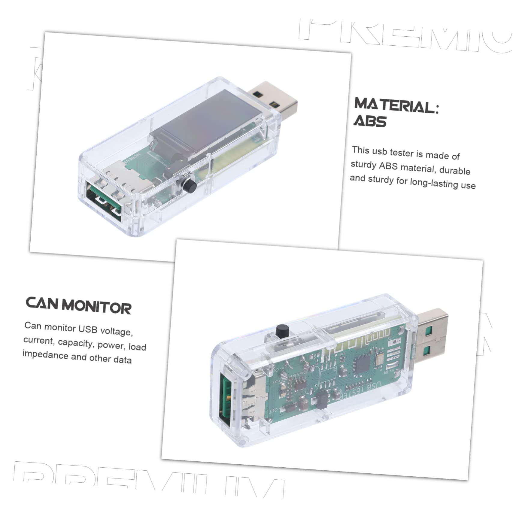 DOITOOL 2 Unidades De Medidor De Potencia Monitor De Voltaje Capacidad Impedancia Y Comprobador De Medidor