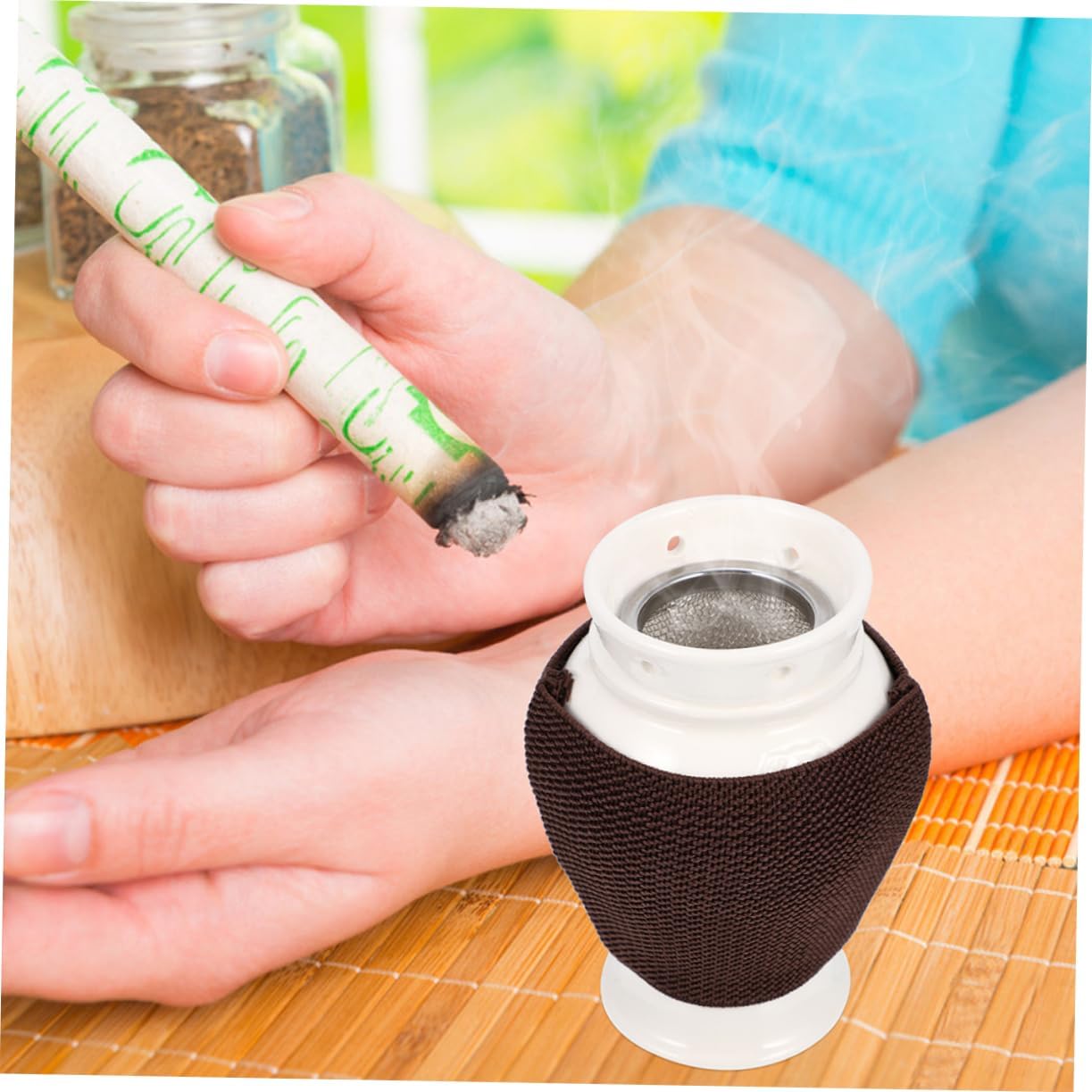 FRCOLOR 2sets Smart Moxibustion Jars Portable Moxa Heat Pack Moxibustion Burner Pot for Scraping Massager Random Color