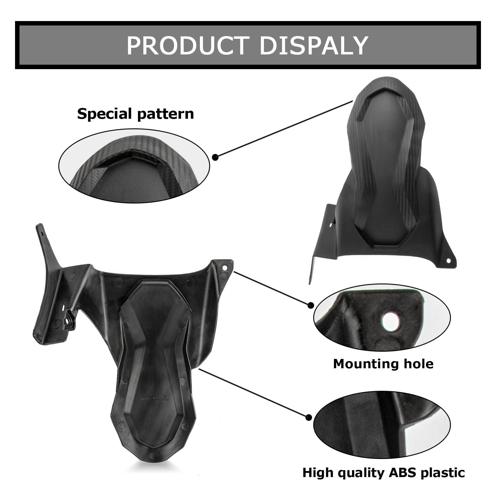 Kotflügel hinten Schutzblech Spritzschutz PSLER für Yamaha TMAX 530 2017-2019 TMAX 560 2020-2024