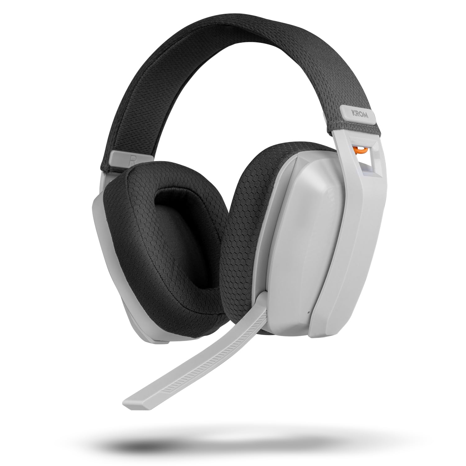 KROM Kanji –Auriculares Gaming Inalámbricos con Triple Conectividad (Bluetooth 5.3, 2.4GHz y Jack 3.5mm), Altavoces 40mm, Micrófono Integrado, Diseño Ultra-Ligero 180g, PC, PS5, Xbox, Switch, Blanco — view 2