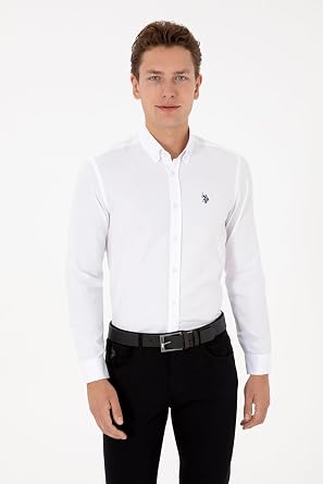 U.S. Polo Assn. Erkek Beyaz Gömlek Basic 50316723-VR013