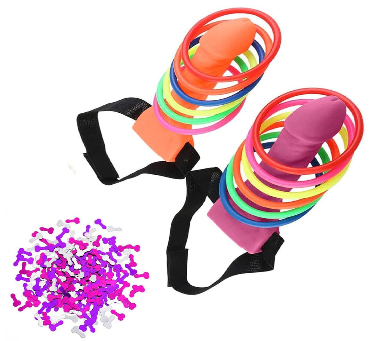 Funny Prank Bachelorette Party Favor Toss Ring Hoopla Hen Night Out Novelty Toy Supplies Party Favour Game Set C11 โ image 1