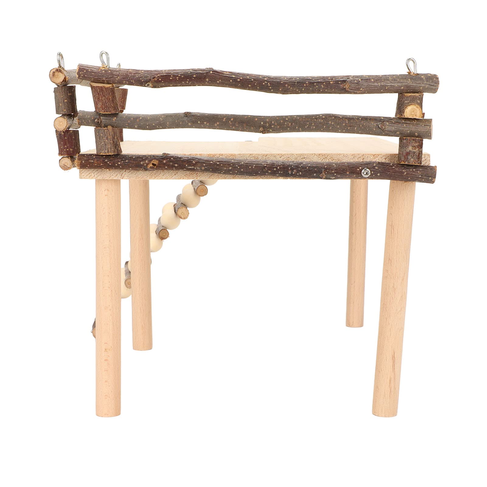 Plataforma para hámster, puente de madera para reptiles, juguetes de enriquecimiento de hámster para cobayas, chinchilla, jerbos, ardillas, reptiles y otras mascotas pequeñas