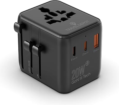 TRAVEL DEPOT Universal Travel Adapter w/USB Ports, GaN All in One