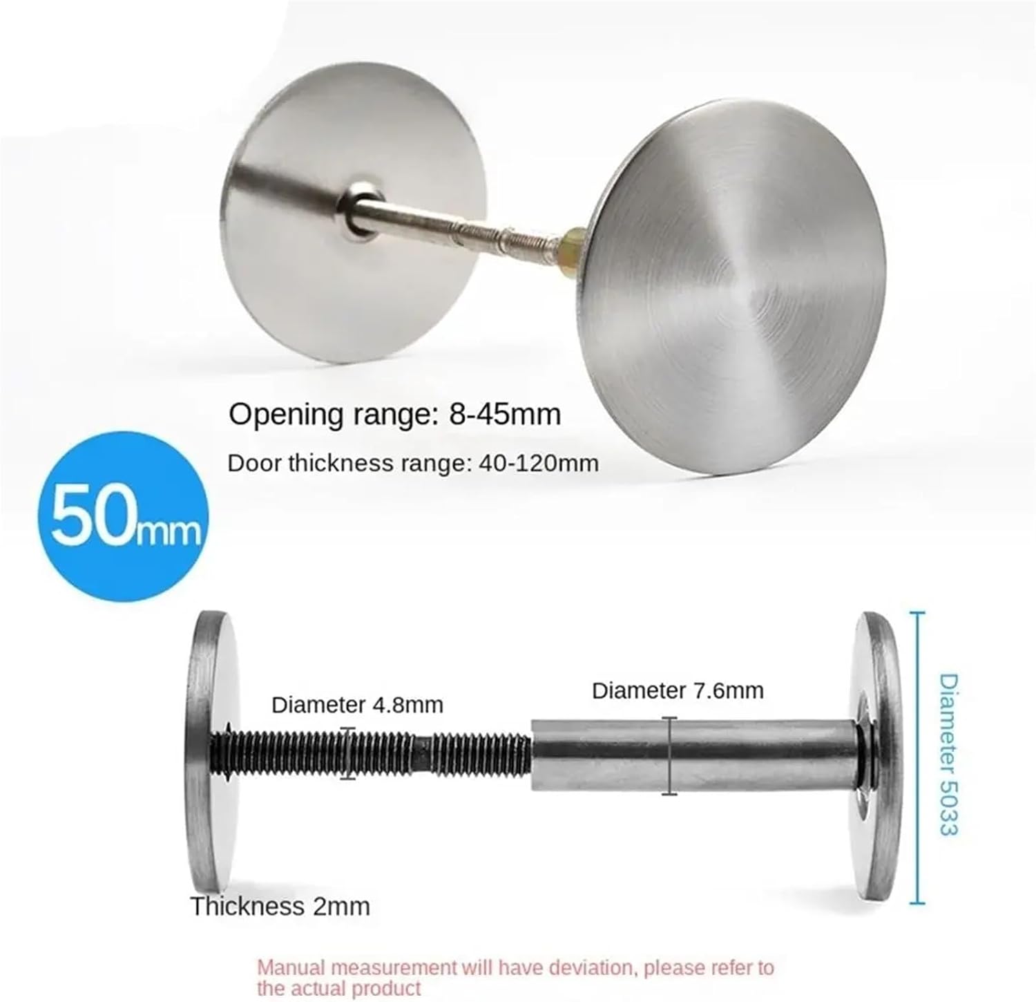 10Pcs Door Reinforcement Plate Round Deadbolt Cover Filler for Home Security