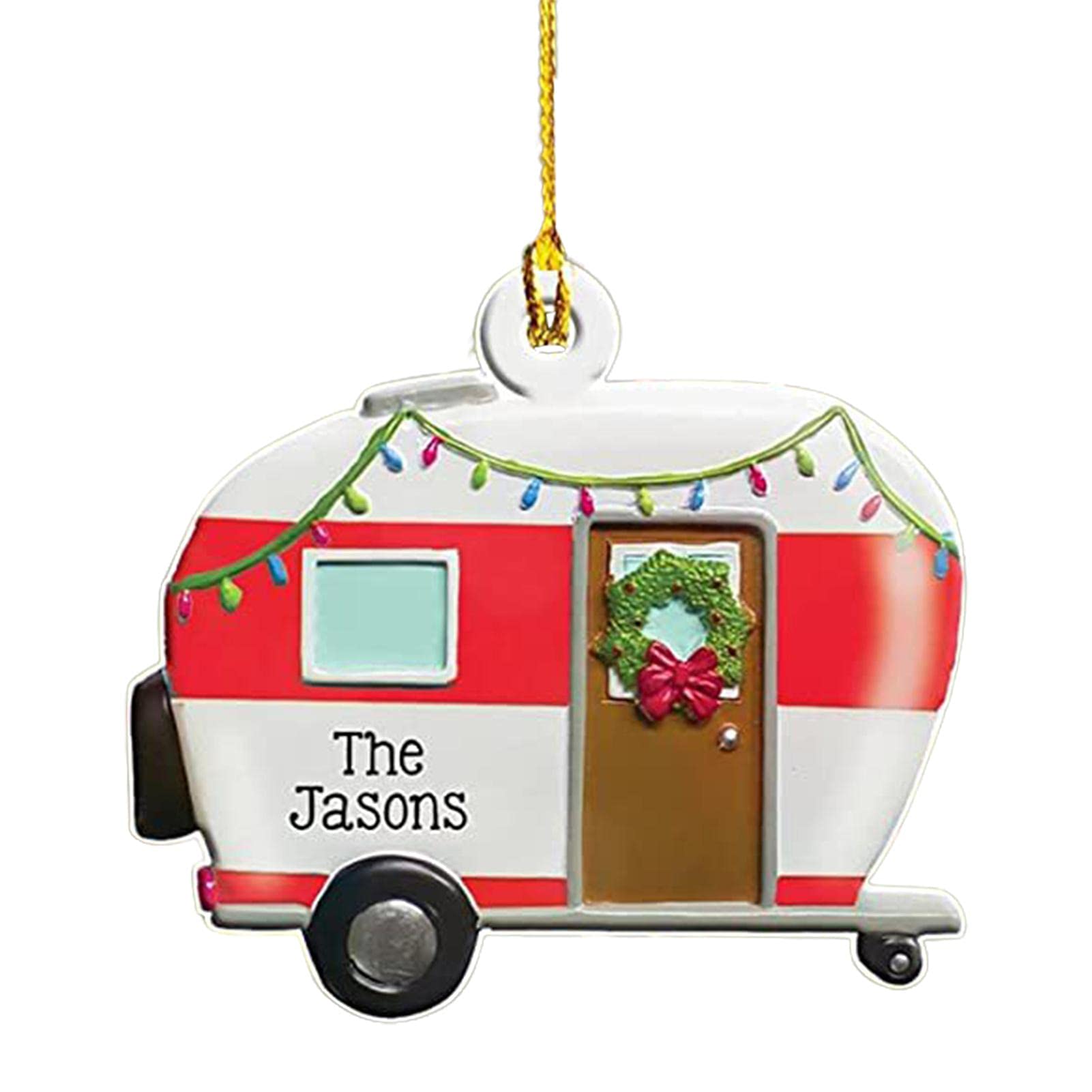 Christmas Acrylic Ornaments, Modern Vehicle Shape Tree Pendant, Retro Christmas Ornament Exquisite
