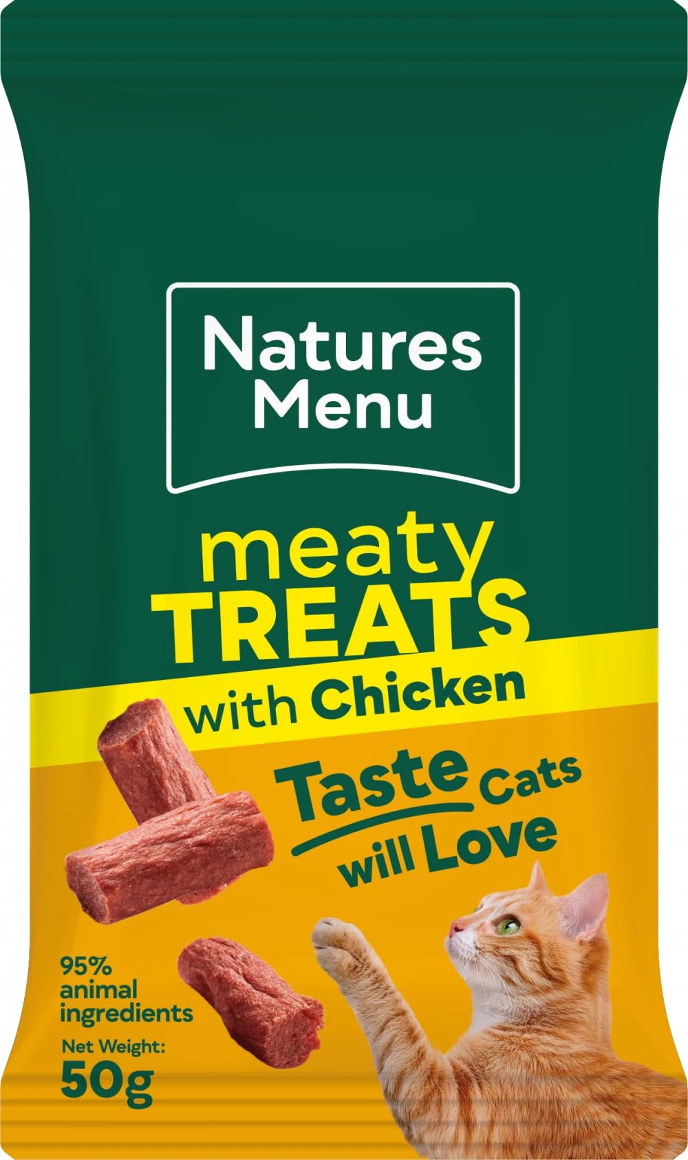 Natures Menu Real Meaty Treats with Chicken 12x50, chicken and Lamb 12x50
