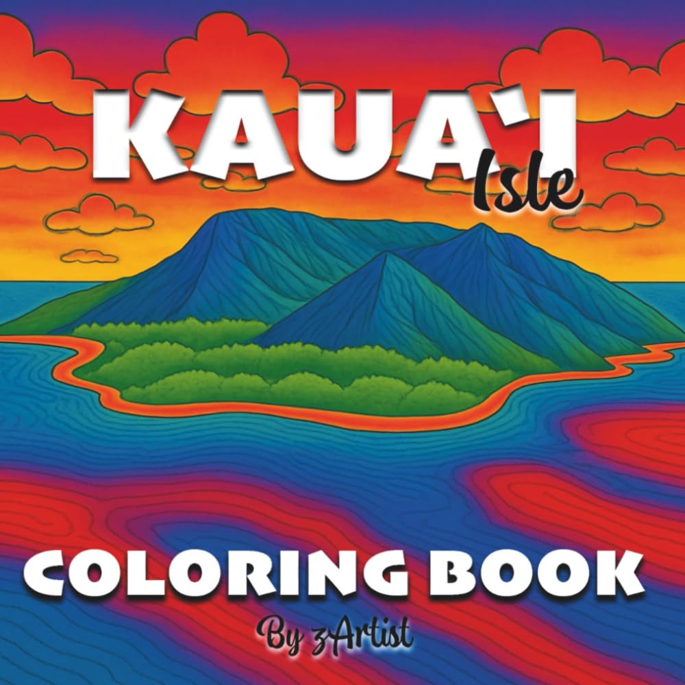 Kauai Isle Coloring Book (Hawaiian Collection)