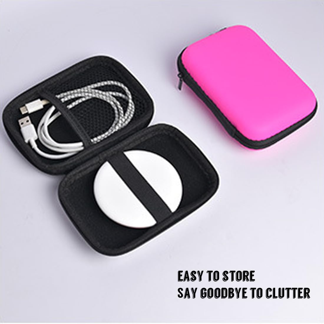 Custodia Hard Disk Esterno 2.5"per SDD HDD caso, Memoria Esterna Portatile Disco Esterno Protettiva Borsa Antiurto Rigida Cover Case,custodia protettiva antiurto per accessori elettronici, rosa rossa