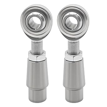 3/8 x 3/8-24 Heim Joints Panhard Bar Kit, Heim Joints Rod End Kit with Tube Adapters and Jam Nuts, Used in Clutches Brakes Steering Linkages 2 Pcs