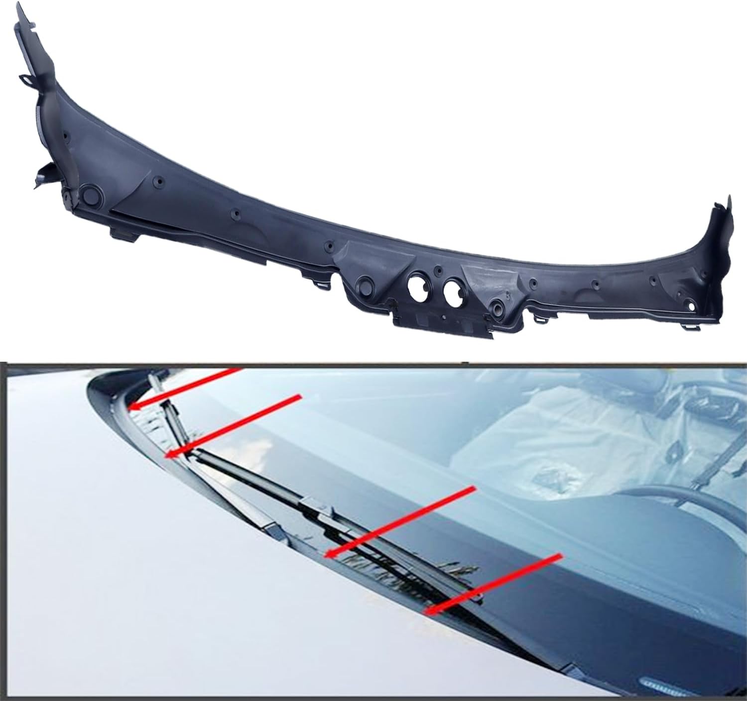 MUCO Front Windshield Cowl Cover Panel 51717258177 Compatible with BMW 3 Series F30 M3 M3 335i 328i 328i xDrive 2012 2013 2014 2015 2016 2017 2018 2019