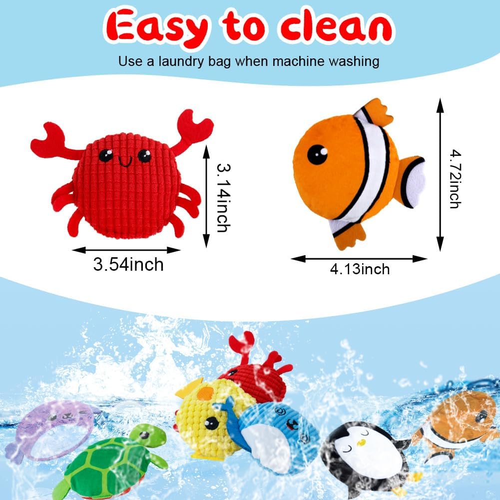 teytoy 10 Packs Sensory Bean Bags for Kids,Texture Sensory Beanbags,Sensory Toys for Autism Kids,Toddler Sensory Toys,Marine Animals Beanbags with Storage Bag,Fine Motor Toys for Preschoolers