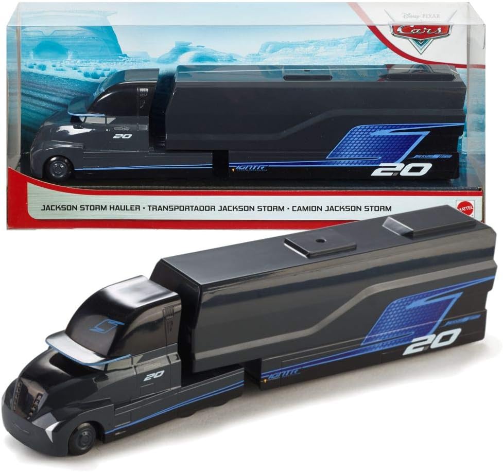 Cars 2019 Mattel 1:55 Diecast Mini Car Racetrack Jackson Storm Hauler / MATTEL 2019 CARS Race Track Jackson Storm's HAULER [Parallel Import Goods] Disney Pixar Disney Pixar Character Car Latest Movie Cross Road Trailer Truck Piston Cup Racer