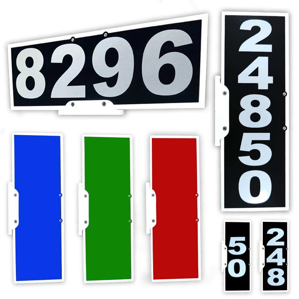Mailbox Address Plaque, Black Vertical or Horizontal, Reflective 911 Plate, Mailbox Topper. Most Visible Mailbox Address Marker on the market!