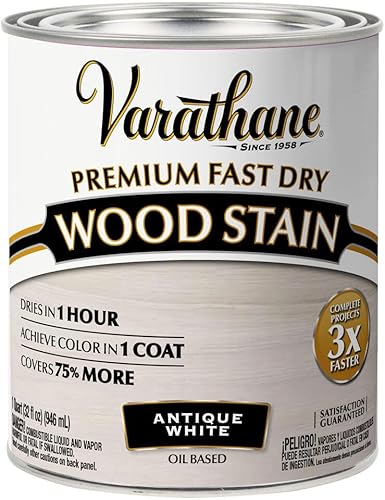 Vista 28 de Rust-Oleum Varathane 307414 - Tinte de madera prémium de secado rápido, cuarto de galón, rojo granero