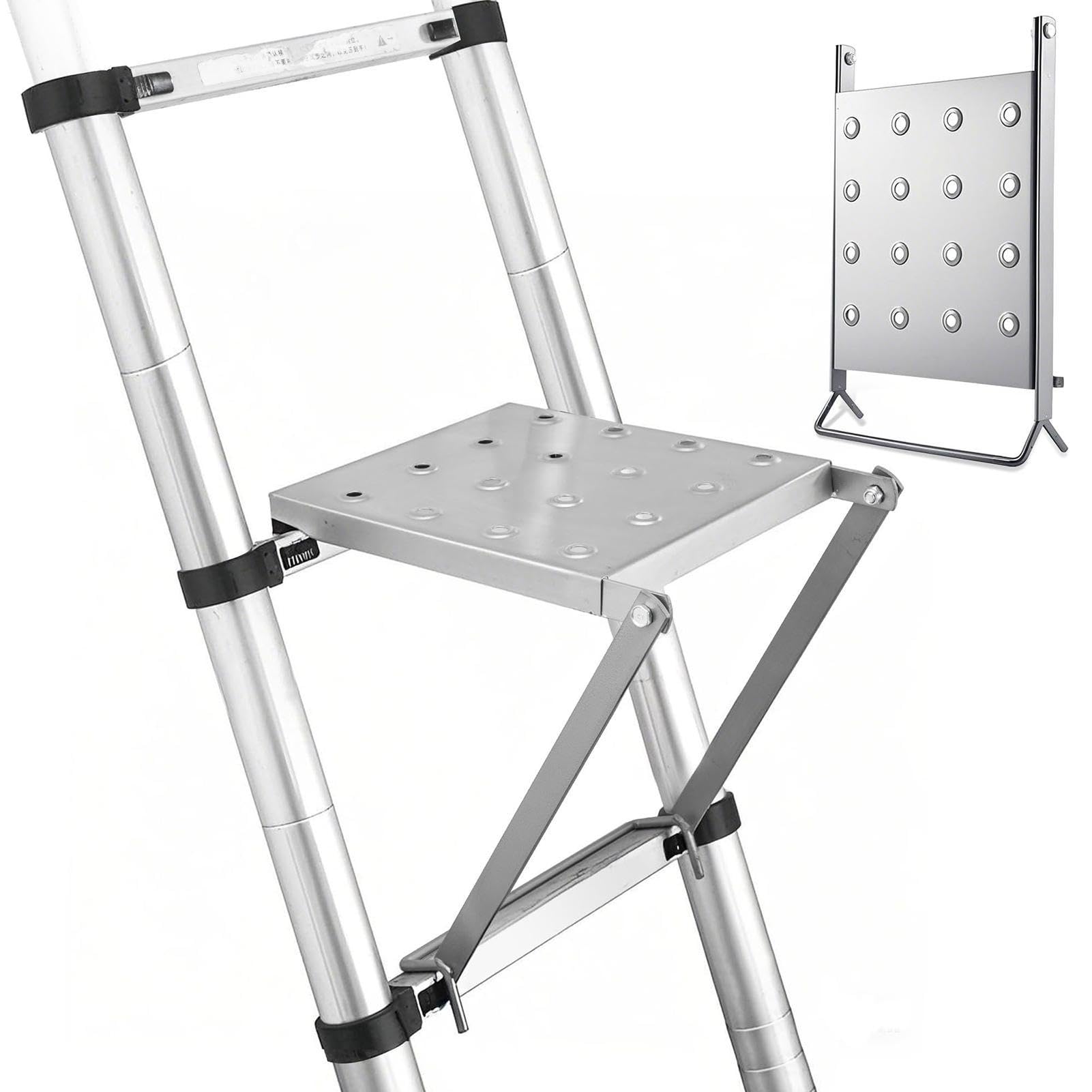 Plataformas para Escalera Soporte metálico antideslizante | Accesorio para Escalera Para Pintores, Proyectos de Bricolaje para el Hogar, Trabajo, Hogar, Bomberos y Elevación