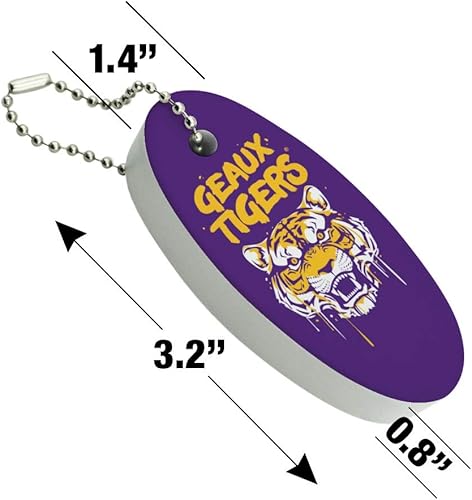Miniatura 4 de GRAPHICS & MORE Geaux Tigers Graffiti - Llavero flotante ovalado de espuma para barco de pesca, boya, Multi